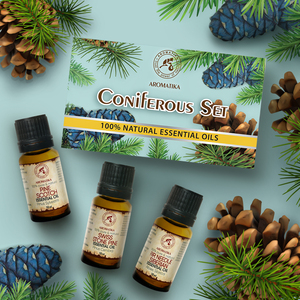 Coniferous <b>Set</b> 100% Pure <b>Essential</b> <b>Oils</b> Pine Scotch Swiss Stone Pine Fir Needle Siberian 10ml Aromatherapy - Product Image 1