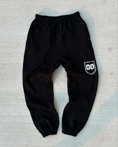 ชุดกางเกงวอร์มมีฮู้ดผ้าคอตตอนมีซิประบายอากาศได้ขาแบบ100% กำหนดเองได้กางเกงขาบานสำหรับฤดูหนาวน้ำหนักมาก - Product Image 5