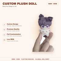 Porte-clés en peluche personnalisé CE CPC, poupée personnagre de jeu ou d'anime, mini-jouet 5 cm, fabrication OEM ODM, vente en gros, créez votre propre modèle