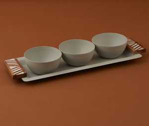 Modern Design <b>Desserts</b> serving <b>Set</b> With Tray and <b>Bowl</b> With Lid Elegant MOP Work for Wedding Gift in Wholesale Best Price - Product Image 4