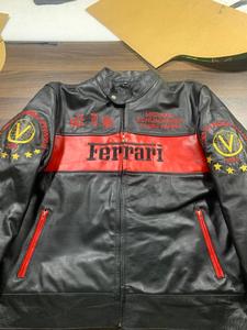 Veste en cuir de style course rouge | Veste moto motard pour hommes et femmes | Vêtements d'extérieur moto sportifs - Product Image 4