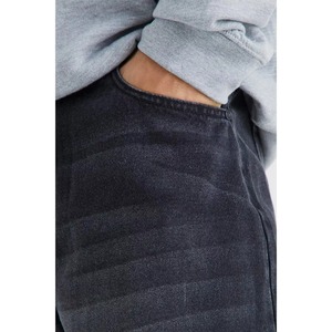 Pantalon en jean droit surdimensionné gris coupe classique, délavage neige, décontracté, poches, 100% coton, respirant, confortable, logo personnalisé - Product Image 4