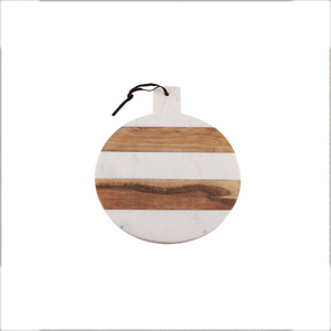 เขียงหินอ่อนทรงกลม DnU Craft พร้อมลายไม้ ป้องกันการลื่น แพ็คเกจชิ้นเดียว - Product Image 2