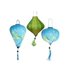 Linterna colgante de seda de bambú para exteriores, farolillos Hoi An, farolillos redondos de seda de mayoristas vietnamitas - Product Image 1