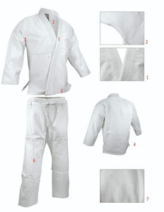 Customized wkf approved high quality polyester suits hot <b>sale</b> light <b>weight</b> martial arts white cotton gi karate uniform - Product Image 2