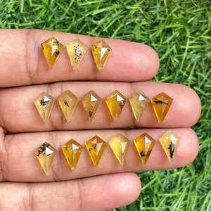 Lote de piedras preciosas sueltas de corte escalonado de ópalo amarillo de dendrita de la mejor calidad con brillo único, lo mejor para collar, pulsera, pendientes y anillos - Product Image 3