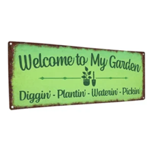 ป้ายสวนกลางแจ้งปลูกต้นไม้สั่งทำได้ป้ายโลหะสำหรับตกแต่งสวนเคลือบแบบชนบทขนาด20x30ซม. มีให้เลือก - Product Image 3