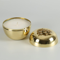 Pot à bougie en métal moderne et unique Décoration de la maison de Noël Support votif fait à la main plaqué or avec couleur personnalisée