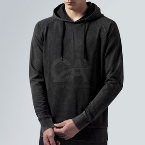 Sweats à capuche pour hommes Acid Wash Plain Solid Color Blank Plus Size Lightweight 2024 Hommes Hoodie Acid Wash Hoodies - Product Image 4