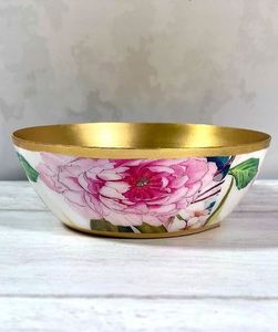 Plato ovalado de metal con estampado de flores a precio barato con tazón de inmersión a granel - Product Image 2