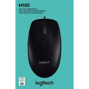 <b>Mouse</b> Consumer M SERIES M100 Wired Black 910 006652 - Product Image 2