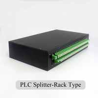 Splitter Optik FIBERVISION Fiber Optic PLC Splitter 1*X SC/APC SC/UPC Fiber PLC Splitter Perangkat Tanpa Casing Tipe Mini Kotak ABS Tipe Rak