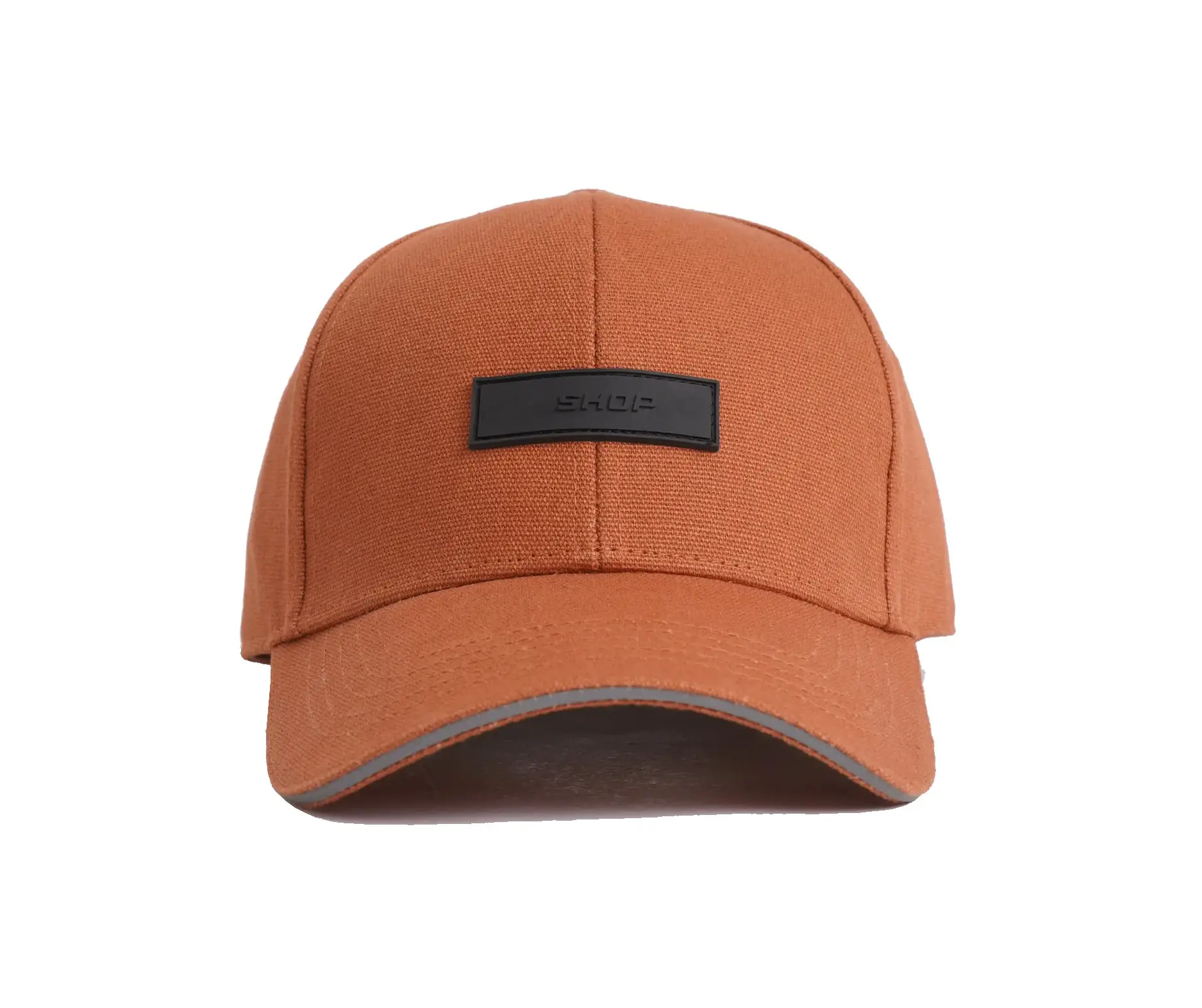 ラバーロゴ高品質6パネル野球帽キャンバス素材スポーツキャップ屋外釣り快適な帽子野球帽