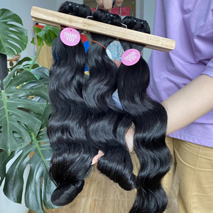 Precio al por mayor Extensiones de cabello crudo vietnamita Doble dibujado 8-40 ''Suelto Estilo de onda profunda Suministro de proveedores de cuerpo natural - Product Image 1