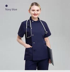 Women's Medical <b>Scrubs</b> Nurse Uniform Top Woven Fabric <b>Scrub</b> <b>Sets</b> for Hospitals OEM Service Available - Product Image 2