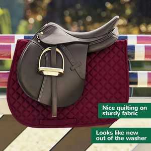 Tapis de selle d'équitation de style occidental Coque extérieure en polycoton Revêtement en mousse de coton gel écologique en peau de mouton en option - Product Image 3
