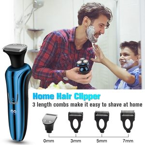 Afeitadora Eléctrica Recargable Inalámbrica para Hombre, Recortadora de Barba Rotatoria Impermeable con Cuchillas Reemplazables IPX7, para Viajes - Product Image 1