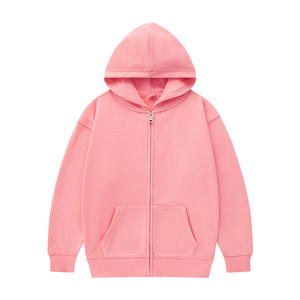 2025 logotipo personalizado hombres cremallera Sudadera con capucha a granel en blanco sudaderas con capucha Unisex logotipo personalizado algodón polar peso pesado Zip up Unisex Basics Hoodie - Product Image 4