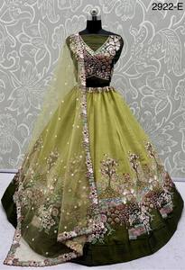 <b>Rainbow</b> Shaded <b>Sequins</b> Work Partywear Lehenga choli - Product Image 3