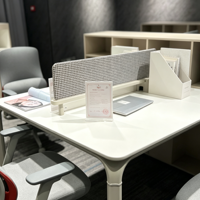 Table de travail de bureau pour 2 personnes avec étagère de rangement et écran