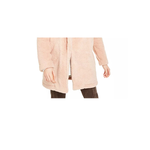 Giacca in pile rosa Calvin Klein da donna, taglia grande, imbottita in fibra di poliestere, cappotto lungo stampato per autunno inverno primavera - Product Image 3