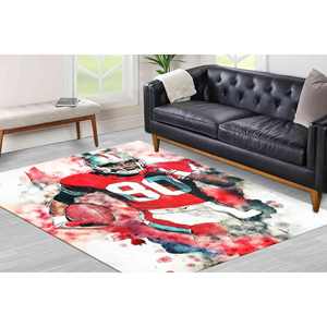 Tapis imprimé motif riz, Tapis de décoration de bureau, Tapis Jerry Rice Painting, Tapis doux à poils longs - Product Image 4