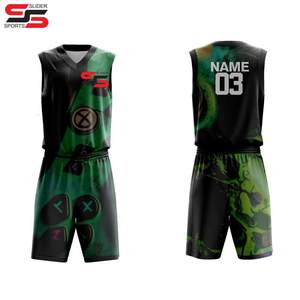 Excellent Quality Men's Basketball Uniform Set Custom Printed Quick Dry Crew Neck Basketball Uniform <b>Kits</b> - Product Image 6