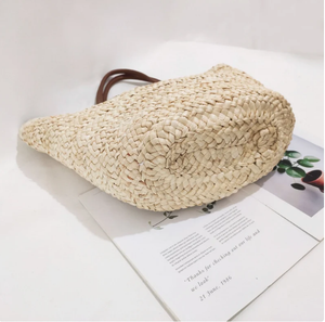 Bolsa de Mano Tejida de Paja de Maíz de Gran Capacidad y Alta Calidad, Bolsas de Playa de Macramé, Directamente del Proveedor Indio - Product Image 2