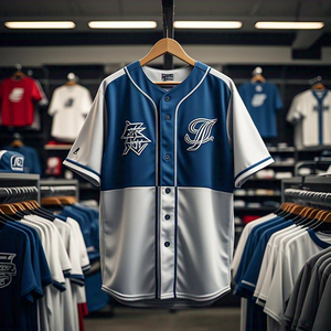 Camiseta de Béisbol con Botones, de Secado Rápido, Ligera y Suave, Camiseta Deportiva de Manga Corta, Camiseta de Entrenamiento de Béisbol Unisex - Product Image 1