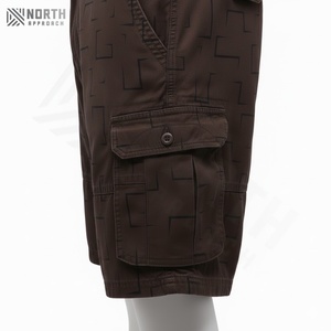 Pantalones Cortos Deportivos de Verano para Hombre, con Logotipo Personalizado de Fábrica, Moda Urbana, Tendencia Deportiva, Algodón Lavado y Elastano, para Gimnasio y Fitness - Product Image 5