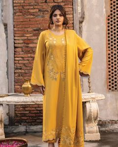 Traje formal de gasa de lujo de 3 piezas, ropa de fiesta con bordado pesado - Product Image 1