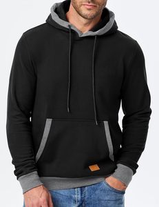 Sweat à capuche pour homme en molleton de coton, coupe droite, épaules tombantes, imprimé personnalisé, streetwear, chaud pour l'hiver, séchage rapide - Product Image 5