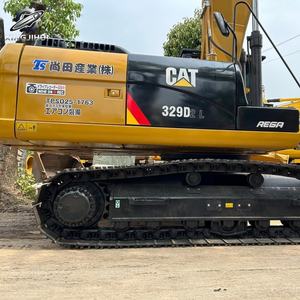 Excavatrice d'occasion CAT329D2L 29 tonnes, godet 1,54 m³, marque japonaise d'origine, grande excavatrice de construction sur chenilles, faible nombre d'heures, certifiée CE - Product Image 5