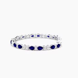 IGI Certifié Top Qualité Moissanite Tennis 14K Bracelet Tennis Bracelets Poire Et Diamant Coupe Ronde - Product Image 2