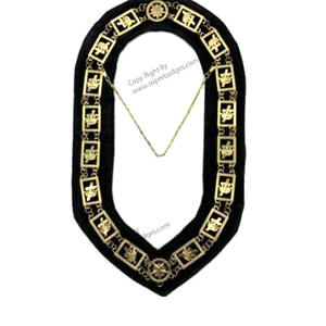 Cravate maçonnique en satin de l'Ordre de l'étoile de l'Est-[Noir] Colliers maçonniques Regalia Collarettes uniformes à vendre - Product Image 2