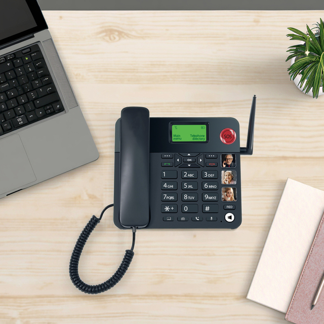 JIMI Factory High Quality Cordless 4G Fixed Wireless Phone SIM 2.4 Color Screen 1000mAh Battery Support Wi-Fi SOS Button