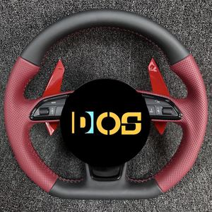 Volant en cuir semi-perforé en fibre de carbone avec LED DOS <span class=keywords><strong>RS</strong></span> pour <span class=keywords><strong>Audi</strong></span> A3 A4 A5 A6 C6 C7 C8 B8 B9 RS3 RS5 RS7 S3 S4 S5 Q3 Q5 Q8 - Product Image 4