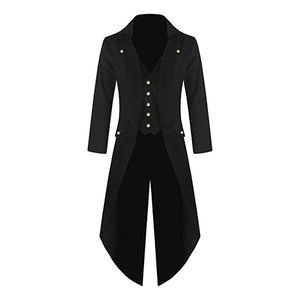 Costume de tailleur vintage steampunk gothique victorien unisexe, uniforme de magicien |   Veste de costume de cosplay d'Halloween en polyester HSI Plus - Product Image 4