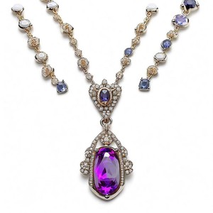 925 argent Sterling naturel pierres précieuses cristal collier à la mode lien chaîne tour de cou clavicule pour hommes et femmes pour les fêtes - Product Image 6