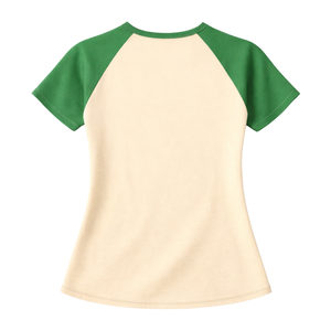T-shirt à manches raglan neutre 08 Summer Diamonds, vêtements de sororité grecque, vêtements pour femmes, rose vert, sororité universitaire, élégant - Product Image 4