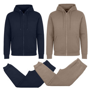 Nouveauté 2025, ensemble sweat-shirt et jogging pour femme, 4 pièces, doublé en polaire, fermeture éclair intégrale, décontracté, uni, écologique, style unique - Product Image 4