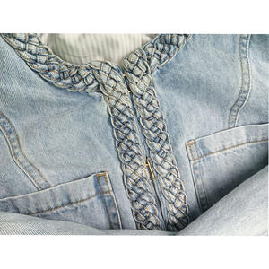 Nuevo estilo al por mayor OEM de alta calidad para mujer chaqueta de mezclilla para mujer pantalones vaqueros casuales de fabricante de Bangladesh precio de venta al por mayor - Product Image 3