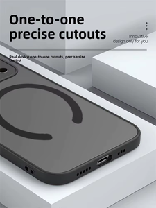 Luxury Matte Magnetic Wireless Charge Phone <strong>Case</strong> for iPhone 17 16 15 14 <strong>13</strong> 11 12 Pro Max Mini Plus XS Max XR X Armor Cover - Product Image 5