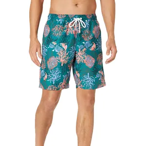 Мужские пляжные шорты из хлопка и полиэстера