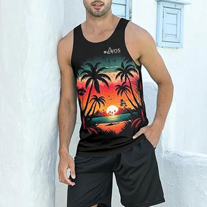 Camiseta Deportiva Casual de Punto, Ligera, Transpirable y de Secado Rápido, 100% Algodón, Sin Mangas, para Hombre, Servicio Personalizado OEM - Product Image 3