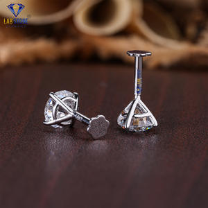 10,02 TDW redondo brillante Stud pendientes Labgrown HPHT/CVD diamante VS1 claridad IGI certificado oro de 18 quilates con joyería de claridad VS1 - Product Image 4