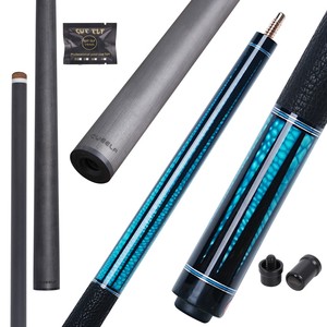 CUEELF Nuova Stecca da Biliardo Blu Ebano con Asta in Fibra di Carbonio, Intarsio Artigianale Juma Dragon, Stecca da Pool con Giunto Radiale in Rame - Product Image 1