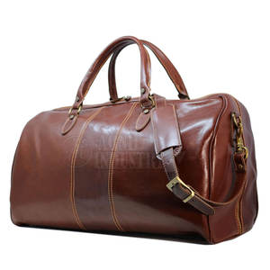 <b>Promotional</b> Leather Duffle <b>Bags</b>-Waterproof Lightweight Polyester Lining Customizable Design & Logo Unisex <b>Travel</b> <b>Bags</b> - Product Image 1
