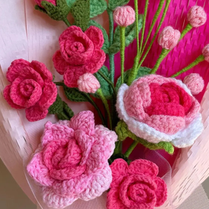 Fleurs artificielles au crochet faites à la main pour toujours cadeau à un ami parfait pour la décoration de la maison OEM fabriqué au Vietnam - Product Image 6