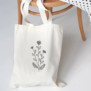 Venta al por mayor de logotipo de impresión personalizado barato reutilizable de compras 100% algodón orgánico correa ajustable mano con cremallera tiene bolsa certificada - Product Image 4